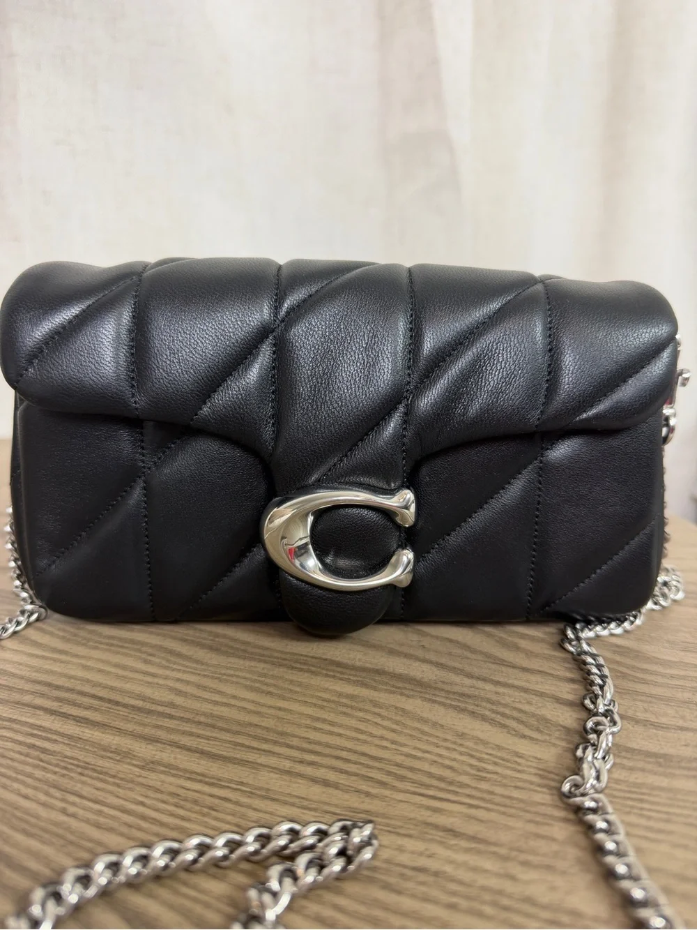 Coach black quilted